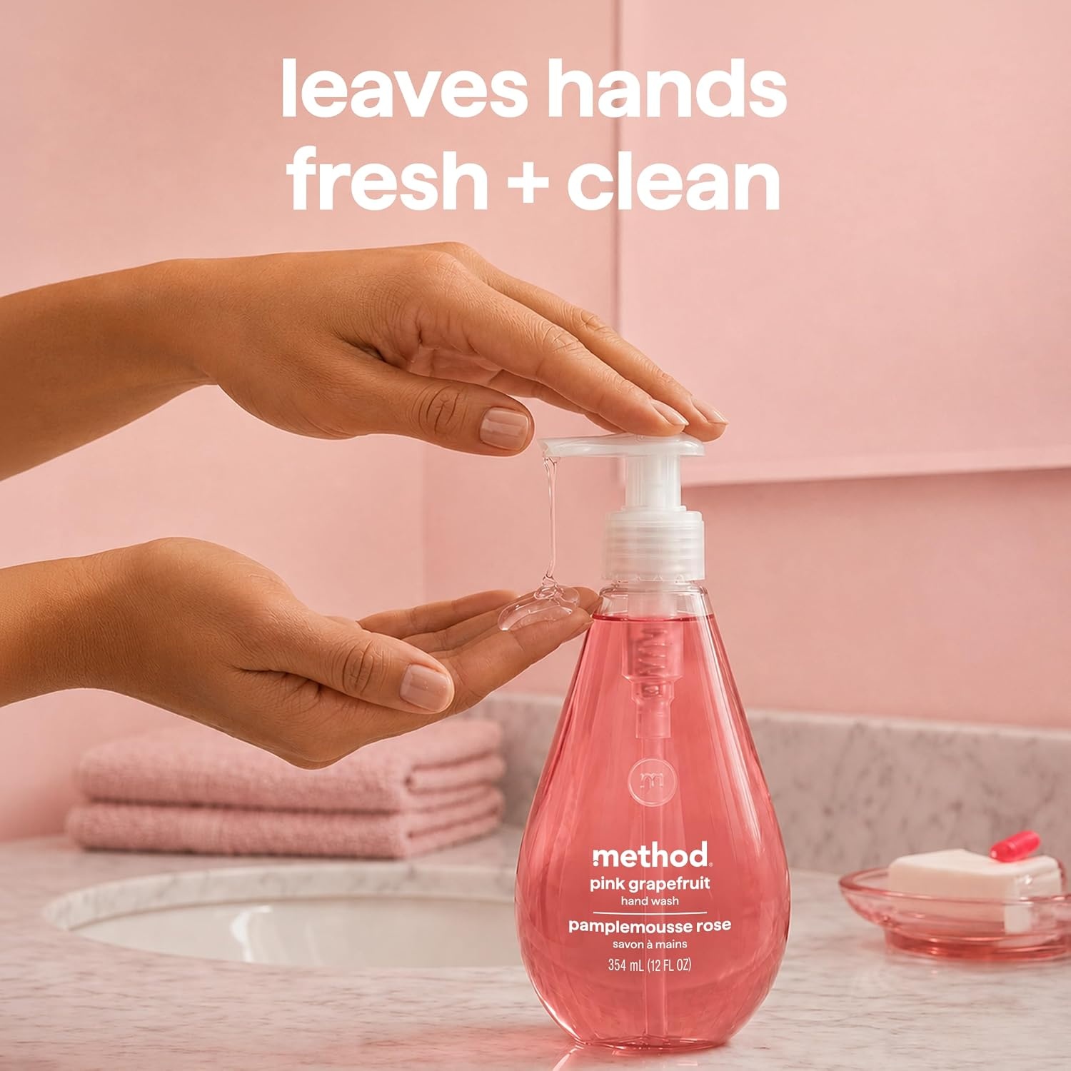 image:imageMethod Gel Hand Soap Waterfall 12 fl oz Pack of 3Grapefruit
