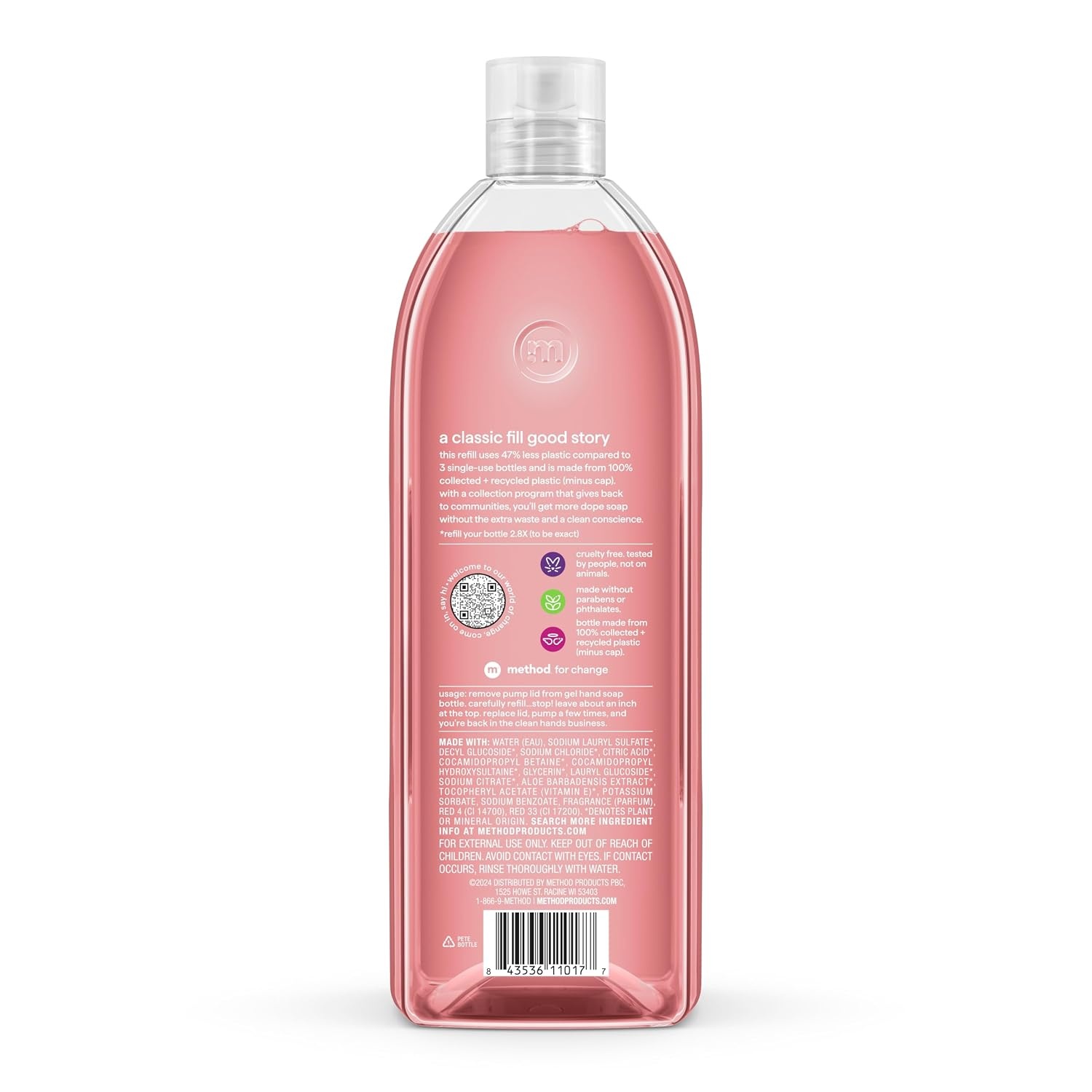 image:imageMethod Gel Hand Soap Waterfall 12 fl oz Pack of 3Grapefruit