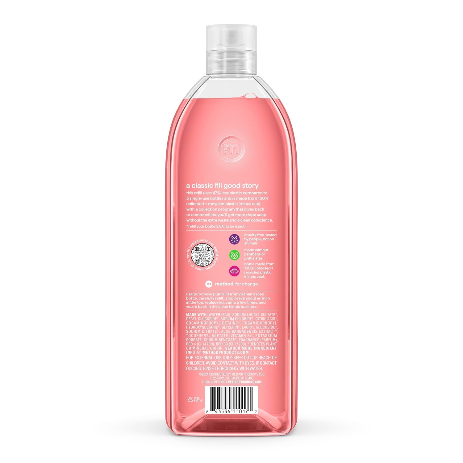 image:imageMethod Gel Hand Soap Waterfall 12 fl oz Pack of 3Grapefruit