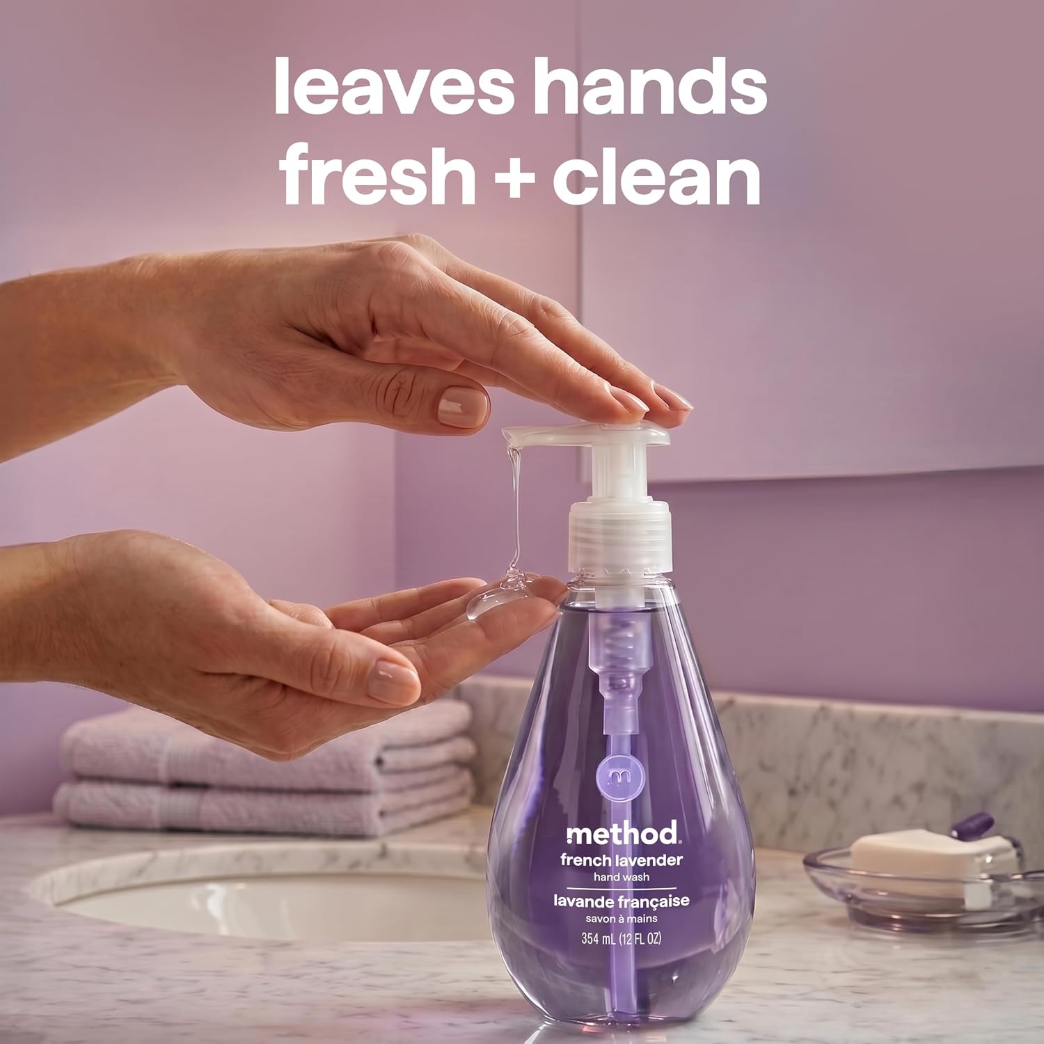 image:imageMethod Gel Hand Soap Waterfall 12 fl oz Pack of 3Lavender