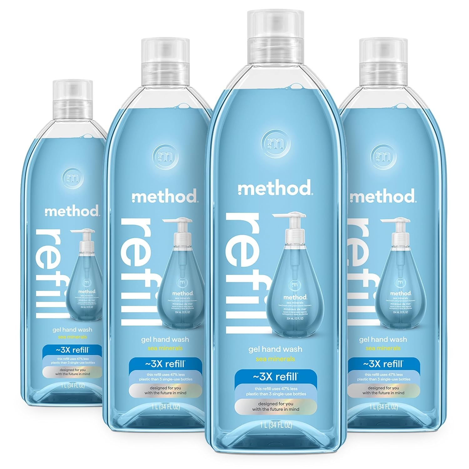 image:imageMethod Gel Hand Soap Waterfall 12 fl oz Pack of 3Sea Minerals