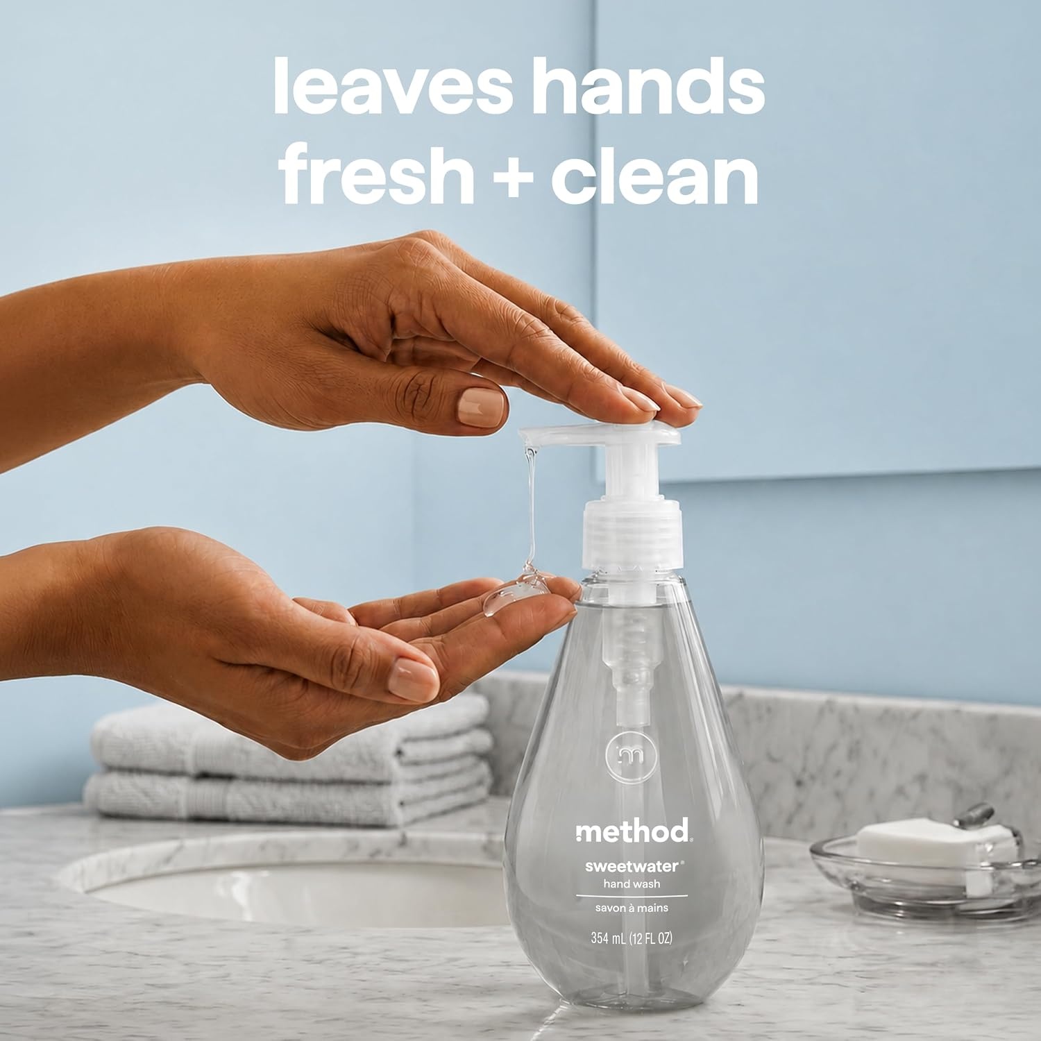 image:imageMethod Gel Hand Soap Waterfall 12 fl oz Pack of 3Sweet Water