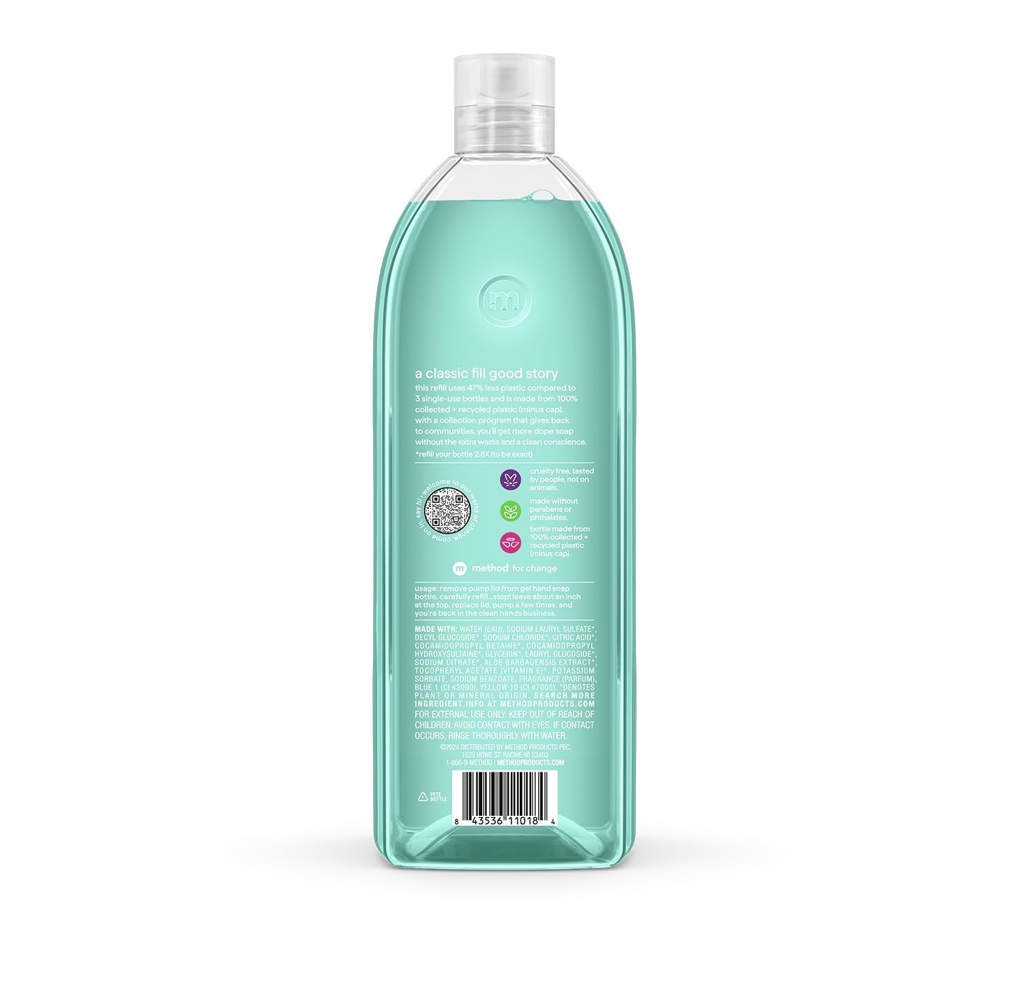 image:imageMethod Gel Hand Soap Waterfall 12 fl oz Pack of 3Waterfall