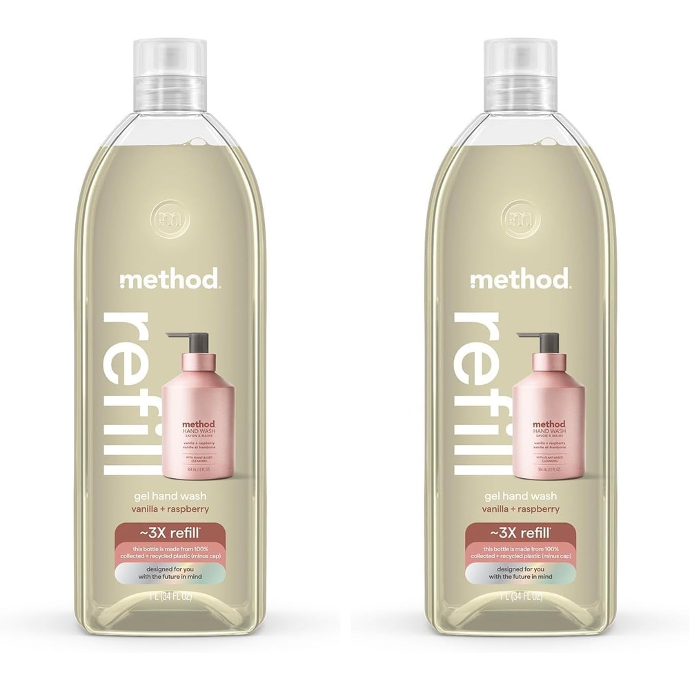 image:imagemethod Gel Hand Soap Refill Vanilla Raspberry 34 fl oz34 Fl Oz Pack of 2