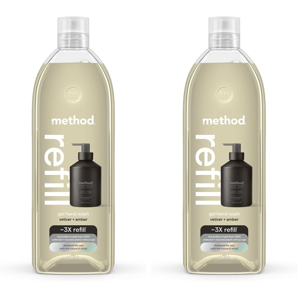 image:imagemethod Gel Hand Soap Refill Vetiver Amber 34 fl oz34 Fl Oz Pack of 2