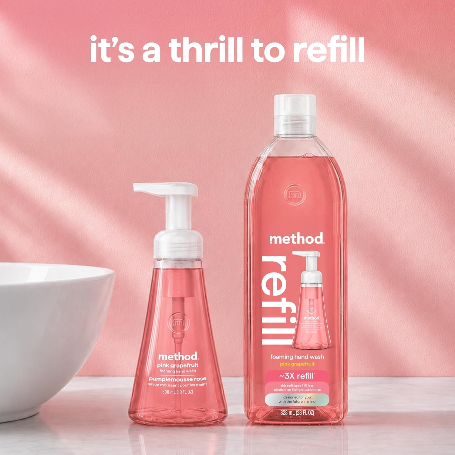 image:imagemethod Foaming Hand Wash Refill Pink Grapefruit 28 fl oz 4 packGrapefruit