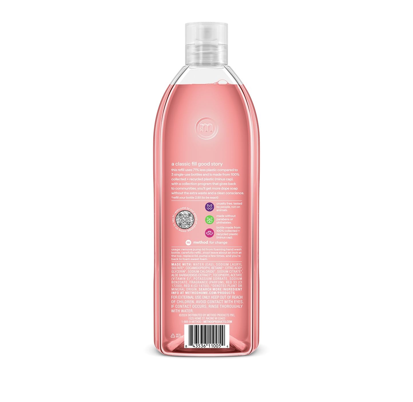 image:imagemethod Foaming Hand Wash Refill Pink Grapefruit 28 fl oz 4 packGrapefruit