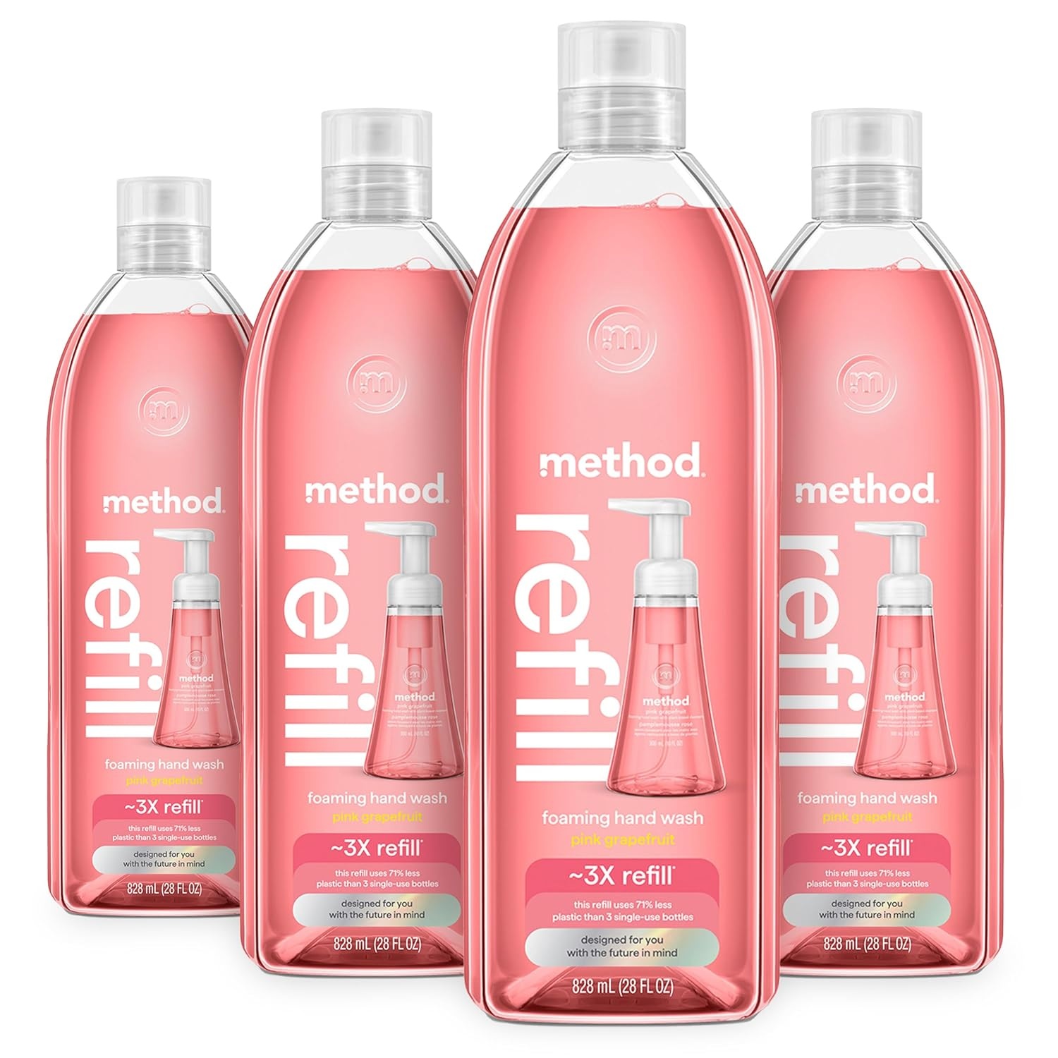 image:imagemethod Foaming Hand Wash Refill Pink Grapefruit 28 fl oz 4 packGrapefruit