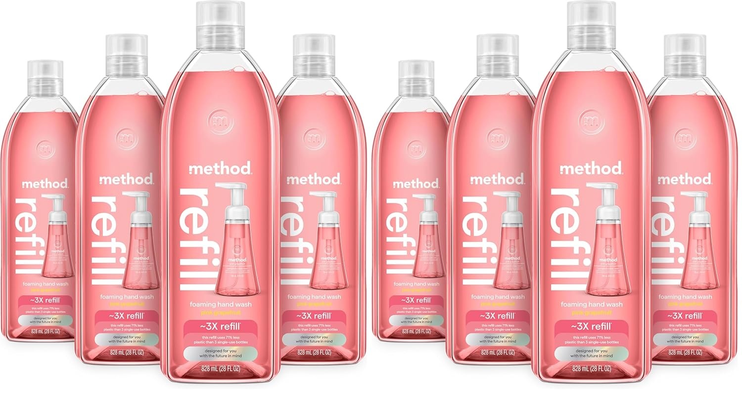 image:imagemethod Foaming Hand Wash Refill Pink Grapefruit 28 fl oz 4 packGrapefruit