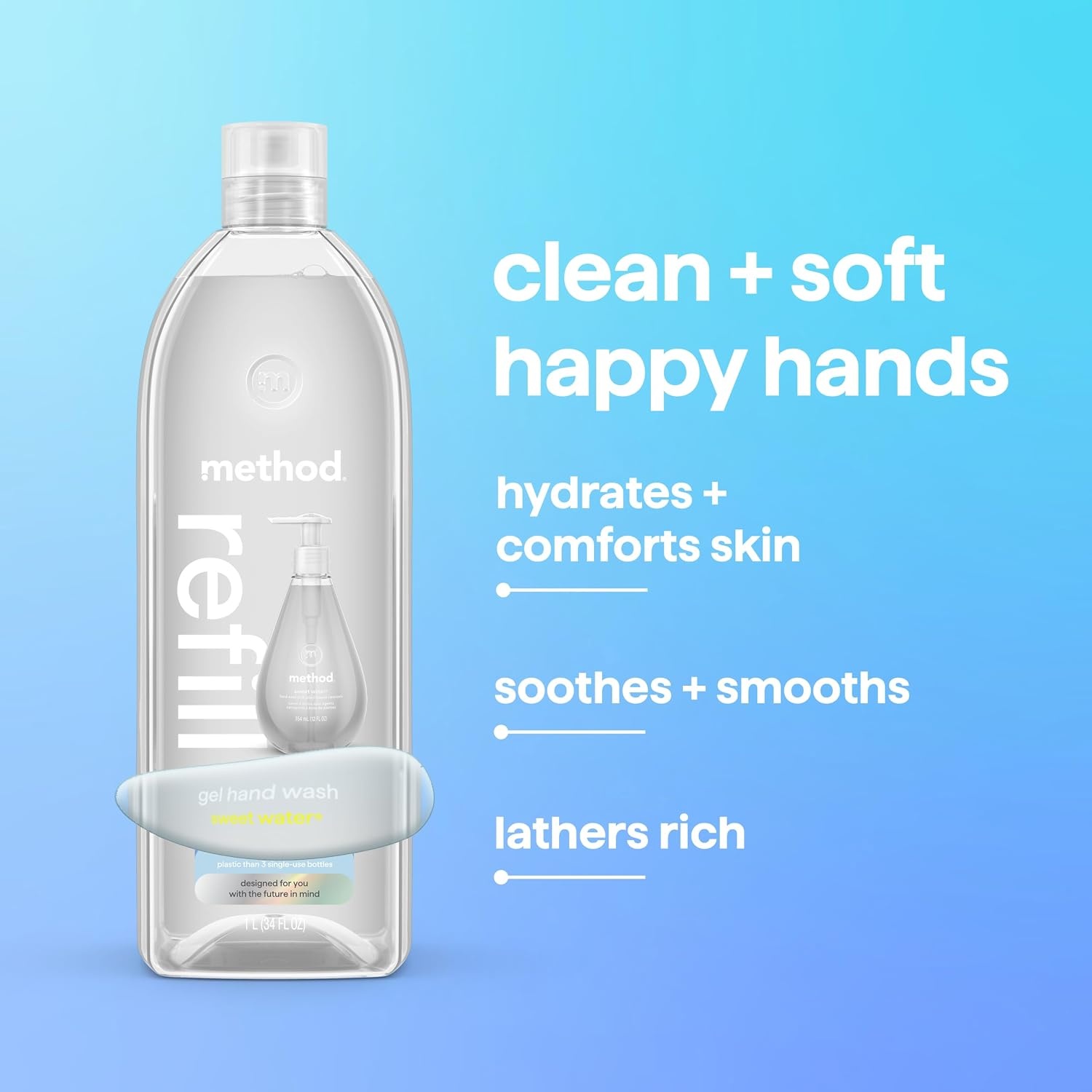 image:imagemethod Gel Hand Wash Refill Sweet Water 34 fl oz34 Fl Oz Pack of 1