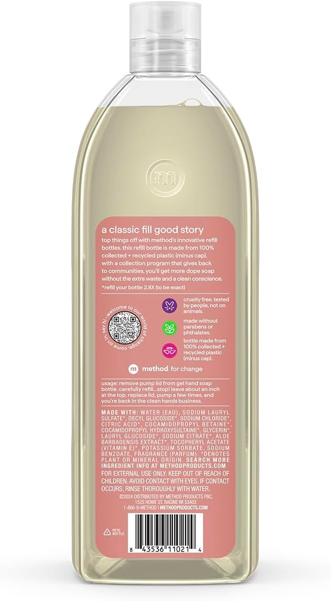 image:imagemethod Premium Gel Hand Soap Refill Vanilla Raspberry 34 fl oz 4 PackVanilla Raspberry