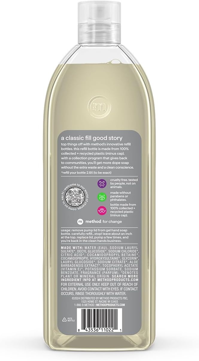 image:imagemethod Premium Gel Hand Soap Refill Vanilla Raspberry 34 fl oz 4 PackVetiver Amber