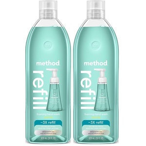 method Foaming Hand Wash Refill, Waterfall, 28 fl oz(28 Fl Oz (Pack of 2))