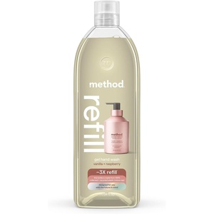 method Gel Hand Soap Refill, Vanilla + Raspberry, 34 fl oz(34 Fl Oz (Pack of 1))