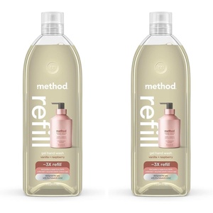 method Gel Hand Soap Refill, Vanilla + Raspberry, 34 fl oz(34 Fl Oz (Pack of 2))