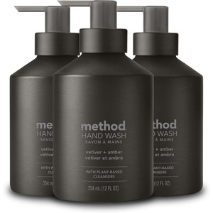 method Premium Gel Hand Soap Refill, Vanilla + Raspberry, 34 fl oz, 4 Pack(Vetiver + Amber)